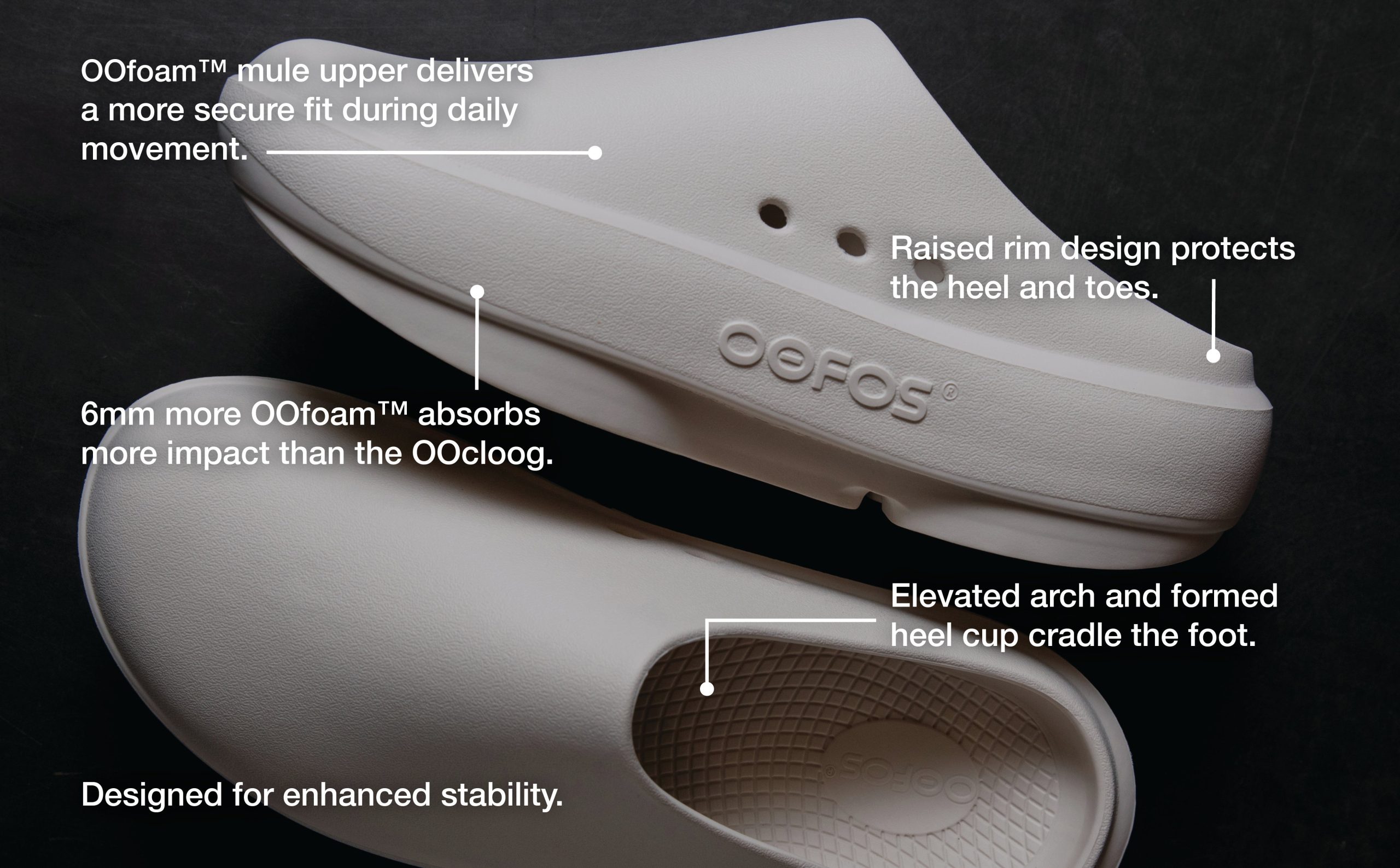 Mens Cloog PLUS Clog - Chalk - Image 3
