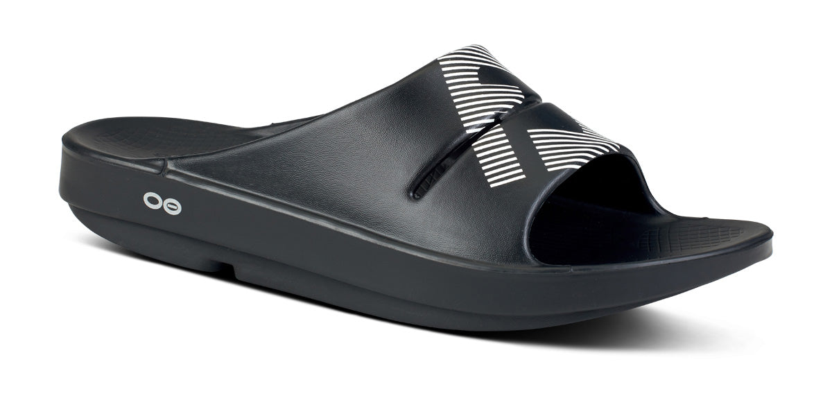 FJ X OOFOS Womens OOahh Sport Slide Sandal - Black