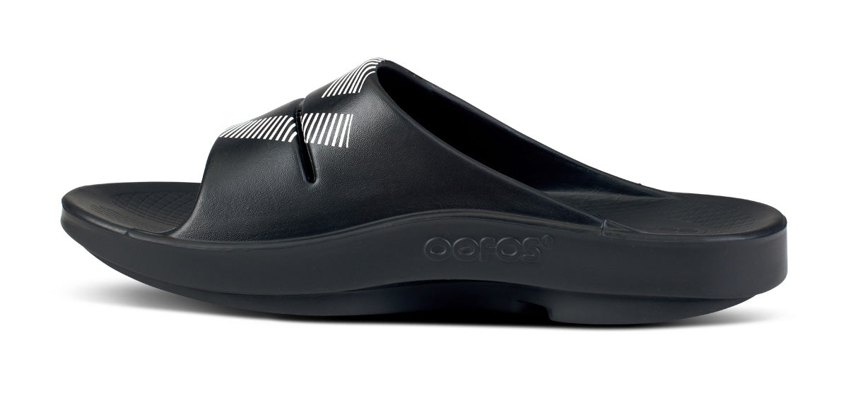 FJ X OOFOS Womens OOahh Sport Slide Sandal - Black - Image 4
