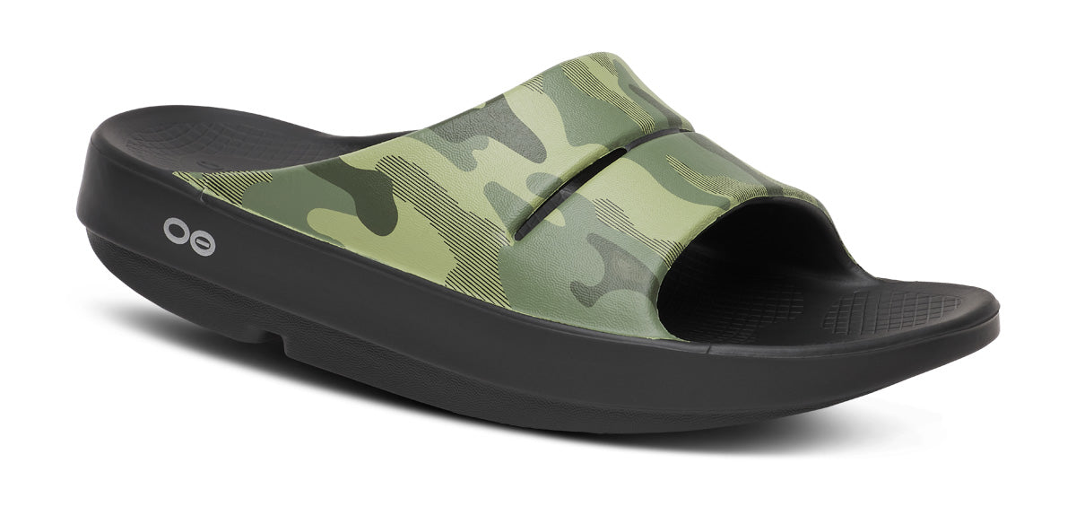 Mens OOahh Sport Slide Sandal - Green Camo