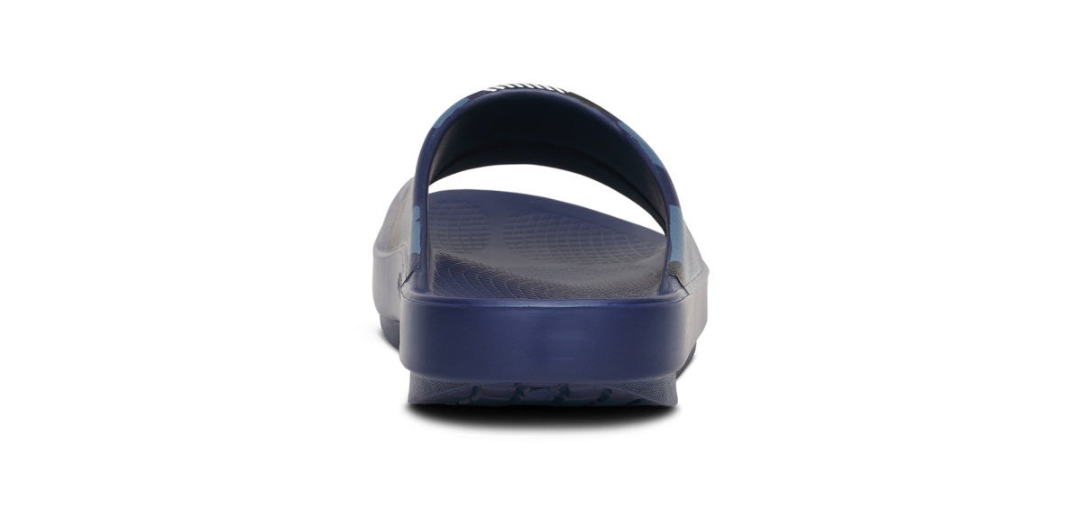 FJ X OOFOS Mens OOahh Sport Slide Sandal - Navy Camo - Image 5