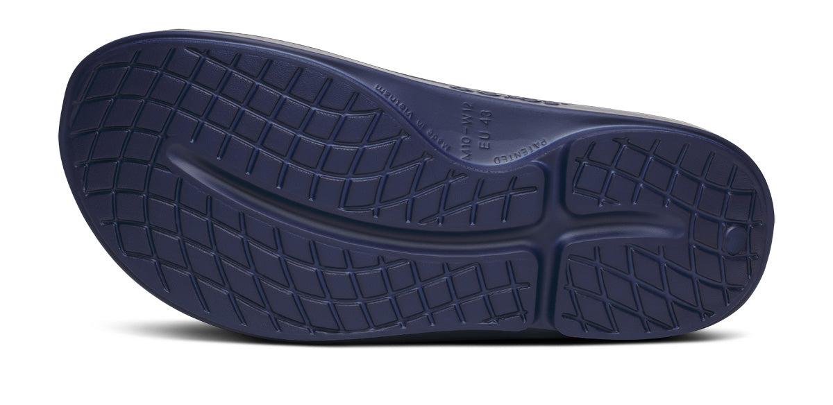 FJ X OOFOS Mens OOahh Sport Slide Sandal - Navy Camo - Image 7