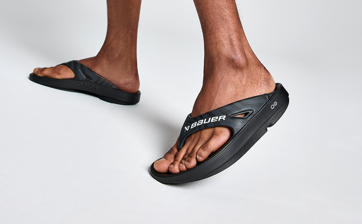 BAUER/OOFOS Mens OOriginal Sport Sandal ?C Black Asphalt - Image 9
