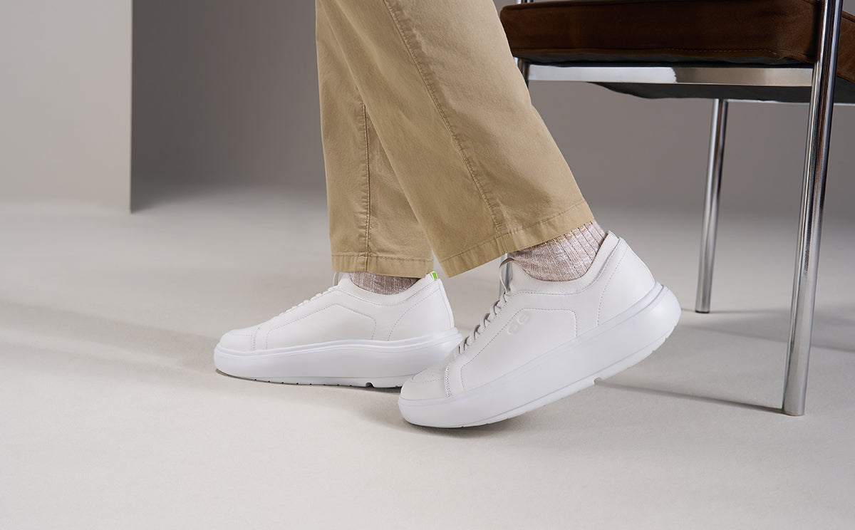 Mens Club+ Leather - White - Image 8