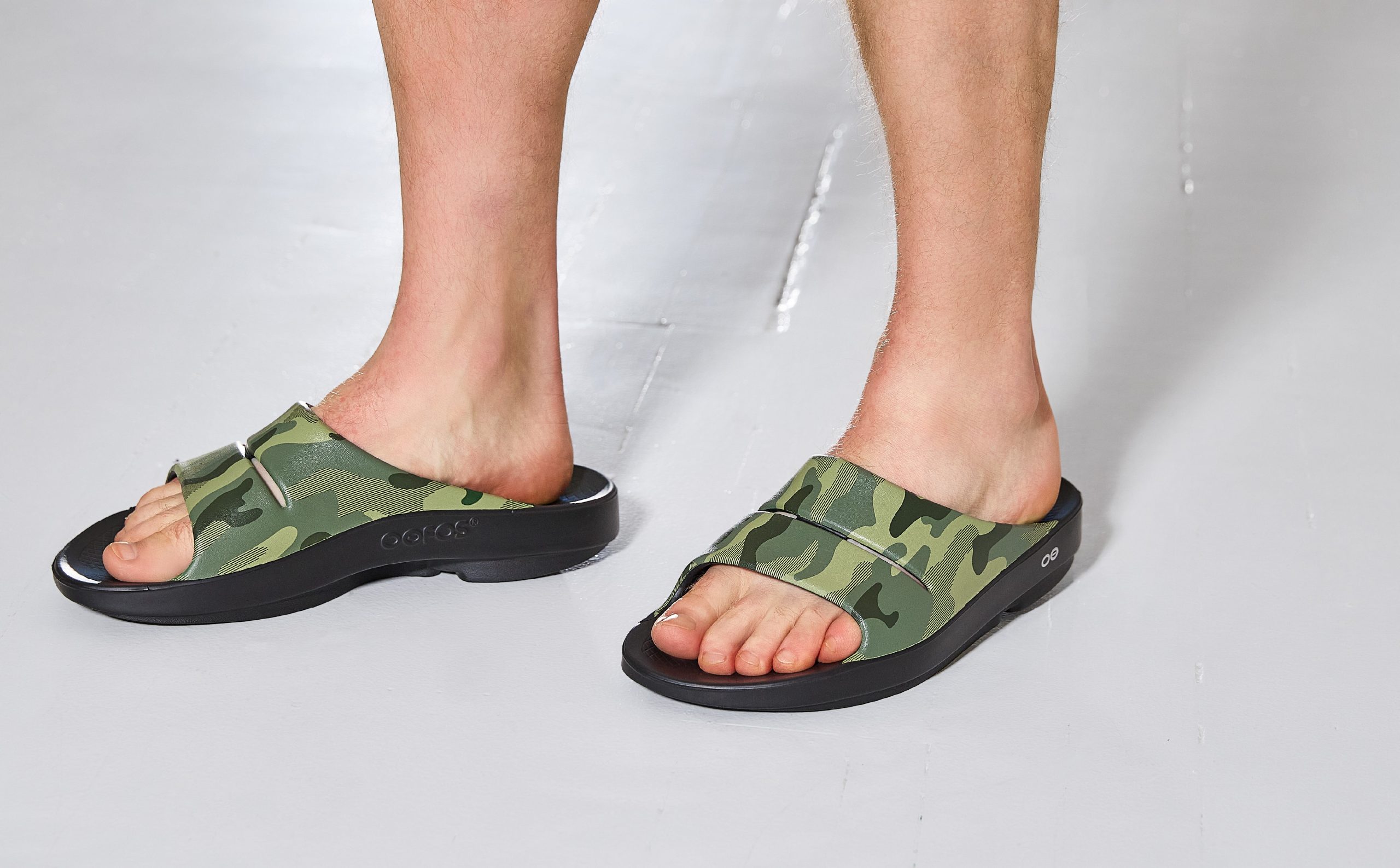 Mens OOahh Sport Slide Sandal - Green Camo - Image 8